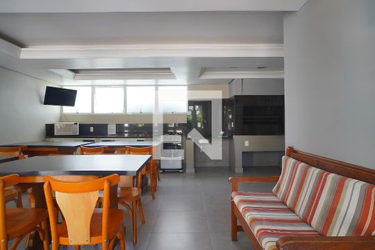 Área comum - Salão de festas de apartamento à venda com 3 quartos, 77m² em Passo D’areia, Porto Alegre