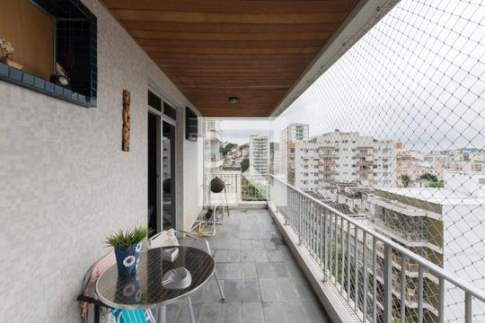 Varanda da Sala de apartamento à venda com 4 quartos, 120m² em Tijuca, Rio de Janeiro