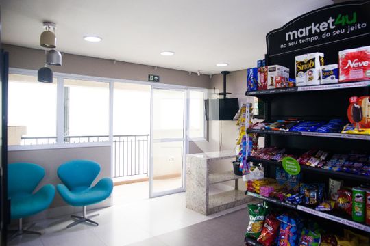 Área comum de kitnet/studio para alugar com 1 quarto, 25m² em Centro, São Paulo