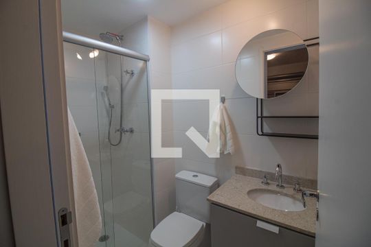 Banheiro de kitnet/studio à venda com 1 quarto, 50m² em Chácara Santo Antônio (zona Sul), São Paulo