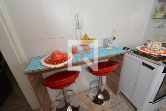 Cozinha e Área de Serviço de apartamento para alugar com 1 quarto, 43m² em Vila Bremen, Guarulhos