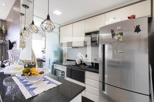 Cozinha de apartamento à venda com 2 quartos, 46m² em Jardim Leonor Mendes de Barros, São Paulo