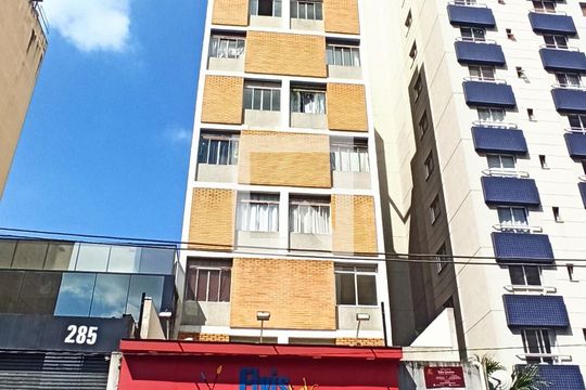 Fachada do Condomínio de kitnet/studio para alugar com 1 quarto, 28m² em Vila Buarque, São Paulo