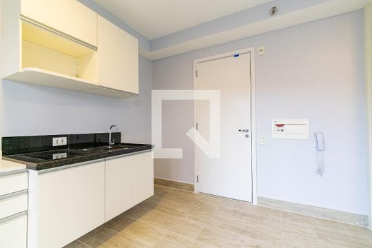 Cozinha de apartamento à venda com 1 quarto, 25m² em Mirandópolis, São Paulo
