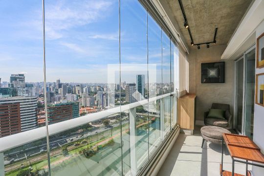Varanda da Sala Studio de apartamento para alugar com 1 quarto, 38m² em Butantã, São Paulo