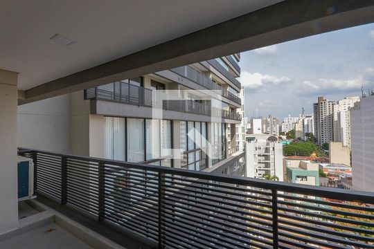 Varanda da Sala de apartamento para alugar com 1 quarto, 46m² em Vila Mariana, São Paulo