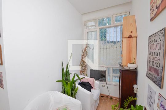 Área comum da sala  de apartamento à venda com 1 quarto, 43m² em Catete, Rio de Janeiro