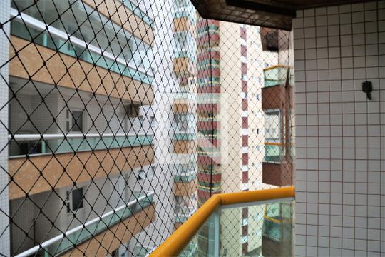 Varanda da Sala de apartamento para alugar com 1 quarto, 51m² em Caiçara, Praia Grande