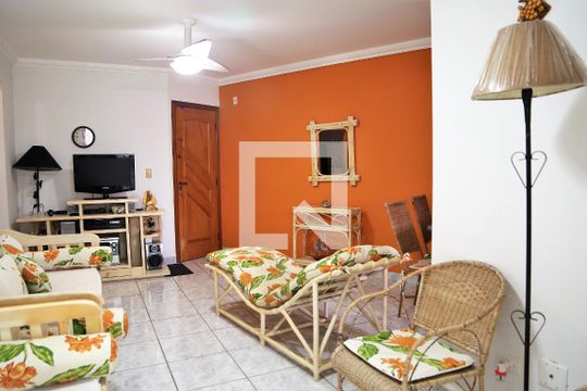 Sala de apartamento para alugar com 1 quarto, 51m² em Caiçara, Praia Grande