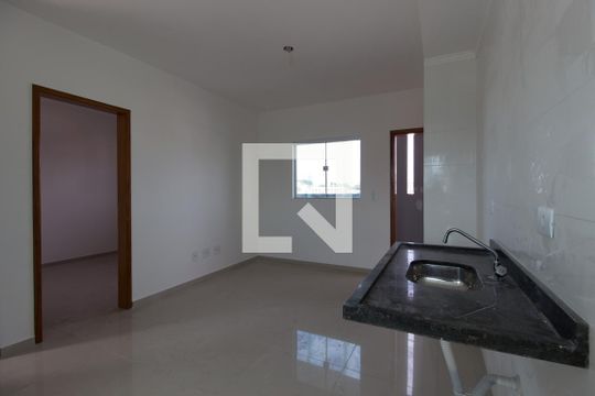 Sala/Cozinha de apartamento à venda com 2 quartos, 43m² em Vila Guilhermina, São Paulo