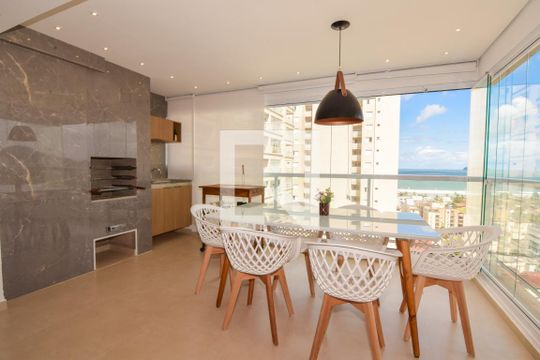 Varanda da Sala de apartamento para alugar com 2 quartos, 67m² em Loteamento João Batista Julião, Guarujá