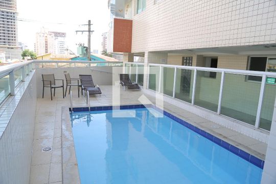 Área comum - Piscina de apartamento para alugar com 2 quartos, 70m² em Guilhermina, Praia Grande