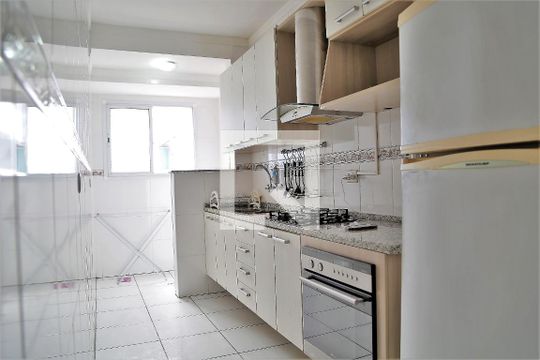 Cozinha - Armários de apartamento para alugar com 2 quartos, 70m² em Guilhermina, Praia Grande