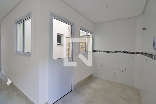 Cozinha de apartamento à venda com 2 quartos, 43m² em Vila Pires, Santo André