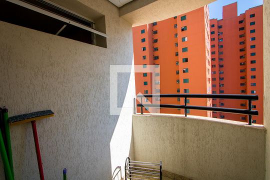 Varanda da sala de kitnet/studio à venda com 1 quarto, 44m² em Centro, Santo André
