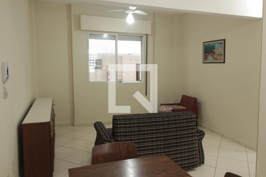 Sala de apartamento para alugar com 1 quarto, 60m² em Boqueirão, Santos