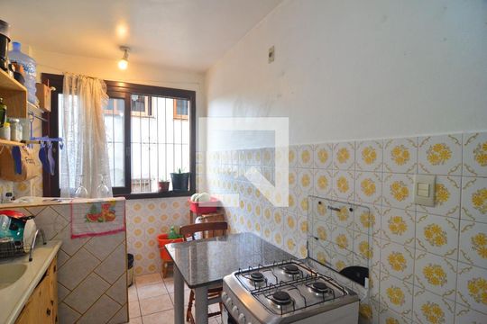 Cozinha de apartamento à venda com 1 quarto, 45m² em Nossa Senhora das Gracas, Canoas