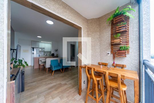 Varanda da Sala de apartamento à venda com 2 quartos, 65m² em Utinga, Santo André