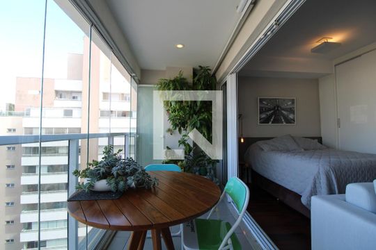 varanda de apartamento à venda com 1 quarto, 50m² em Vila Gertrudes, São Paulo