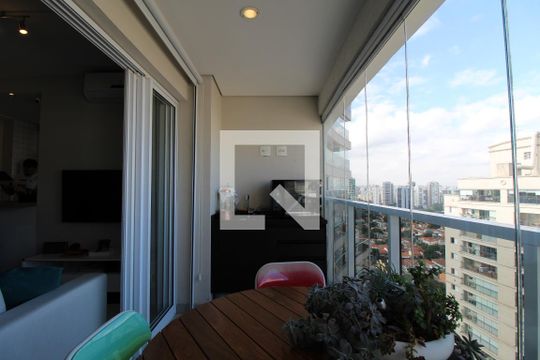 varanda de apartamento à venda com 1 quarto, 50m² em Vila Gertrudes, São Paulo