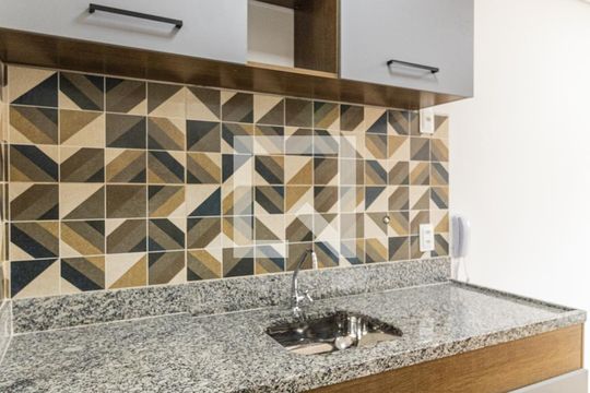 Cozinha de kitnet/studio à venda com 1 quarto, 18m² em Bela Vista, São Paulo