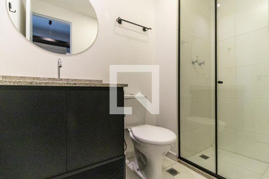 Banheiro de kitnet/studio à venda com 1 quarto, 24m² em Consolação, São Paulo
