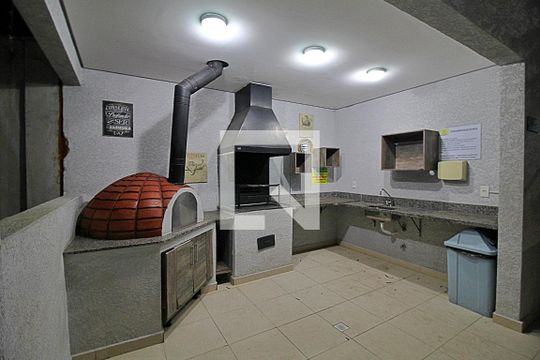 Área comum - Churrasqueira de apartamento para alugar com 2 quartos, 54m² em Jardim Pedroso, Mauá
