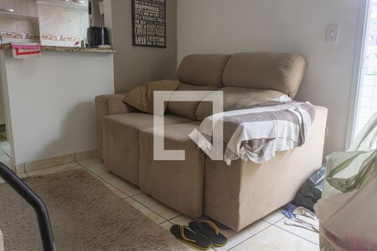 Sala de apartamento para alugar com 1 quarto, 59m² em Boqueirão, Praia Grande