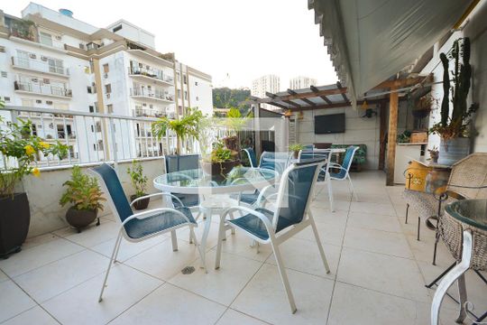 Terraço de apartamento à venda com 4 quartos, 260m² em Laranjeiras, Rio de Janeiro