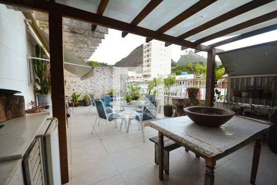 Terraço de apartamento à venda com 4 quartos, 260m² em Laranjeiras, Rio de Janeiro
