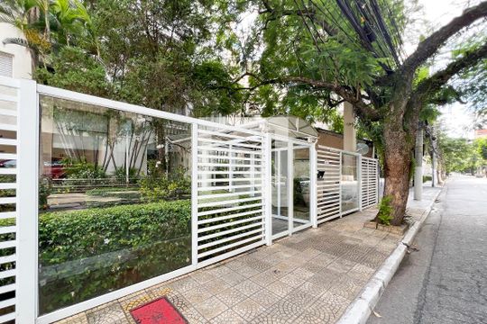 Fachada de apartamento para alugar com 1 quarto, 60m² em Vila Olímpia, São Paulo
