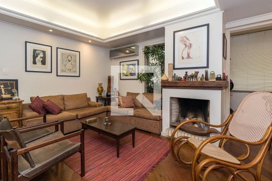 Sala de apartamento à venda com 3 quartos, 113m² em Petrópolis, Porto Alegre