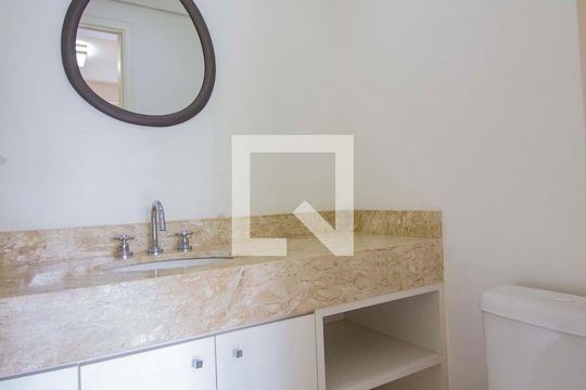 Lavabo de apartamento à venda com 1 quarto, 60m² em Jardim Leonor, São Paulo