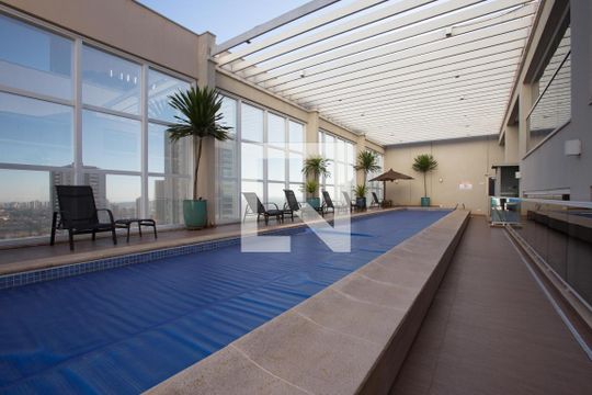 Área comum - piscina de kitnet/studio para alugar com 1 quarto, 44m² em Bosque das Juritis, Ribeirão Preto