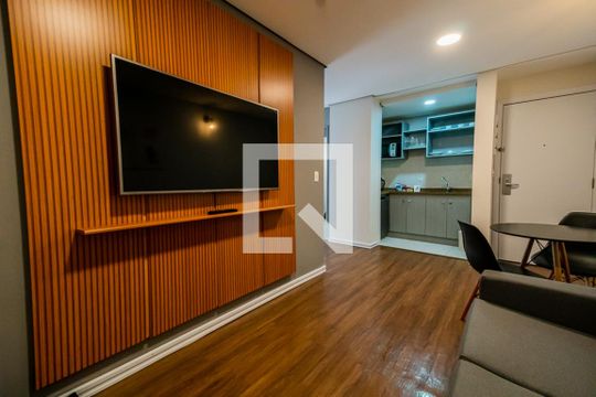 Sala de apartamento à venda com 1 quarto, 44m² em Centro, Santo André