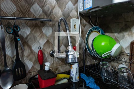Cozinha de apartamento à venda com 2 quartos, 43m² em Jardim Santa Adelia, São Paulo