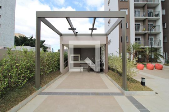Área comum - Churrasqueira de apartamento para alugar com 1 quarto, 28m² em Jardim Caravelas, São Paulo