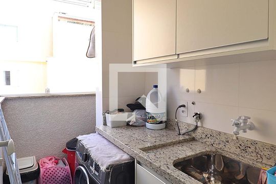 Área de Serviço de apartamento à venda com 2 quartos, 56m² em Parque das Nações, Santo André