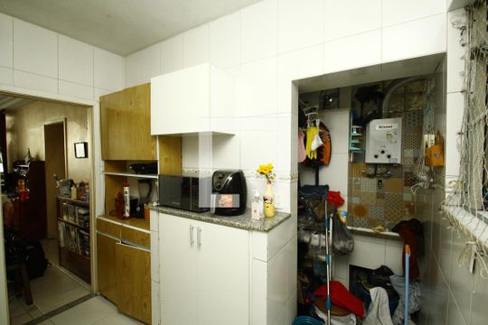 Cozinha de apartamento à venda com 3 quartos, 70m² em Botafogo, Rio de Janeiro