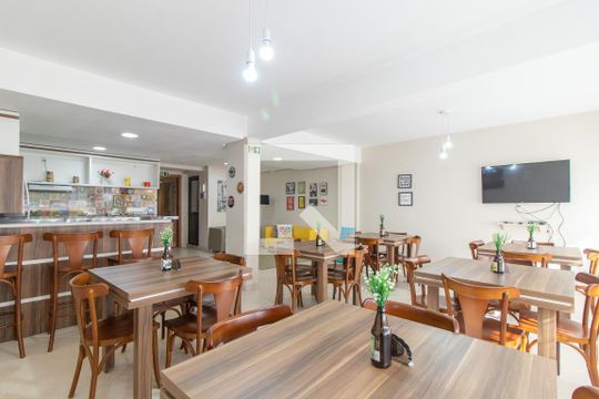 Área comum - Salão de festas de kitnet/studio para alugar com 1 quarto, 30m² em Centro Histórico, Porto Alegre