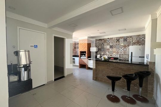 Área comum - Salão de festas de apartamento para alugar com 2 quartos, 129m² em Ponta da Praia, Santos