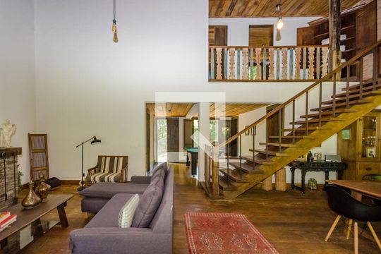 Sala de casa de condomínio à venda com 5 quartos, 400m² em Ouro Velho Mansões, Nova Lima