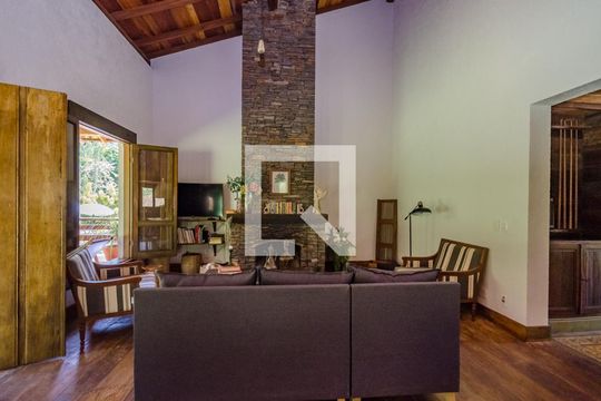 Sala de casa de condomínio à venda com 5 quartos, 400m² em Ouro Velho Mansões, Nova Lima