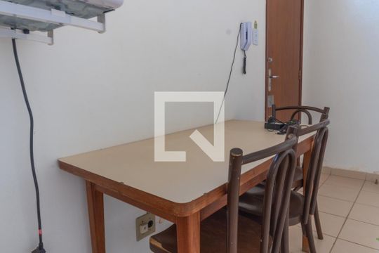 Cozinha de kitnet/studio para alugar com 1 quarto, 23m² em Asa Norte, Brasília