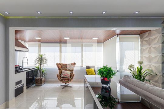 Varanda Gourmet de apartamento à venda com 3 quartos, 128m² em Centro, Santo André