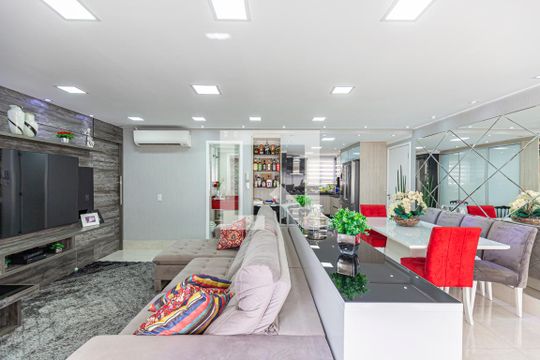 Sala de apartamento à venda com 3 quartos, 128m² em Centro, Santo André