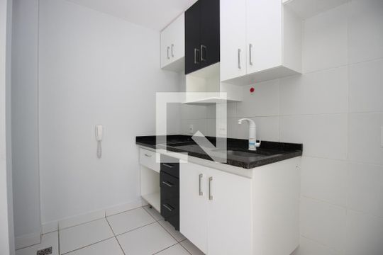 Cozinha  de apartamento à venda com 1 quarto, 28m² em Sul (águas Claras), Brasília