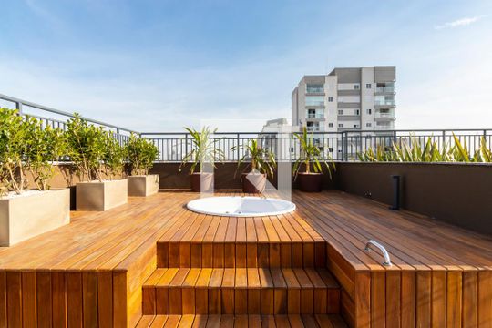 Área comum - Lounge cobertura de apartamento para alugar com 1 quarto, 33m² em Vila Mariana, São Paulo