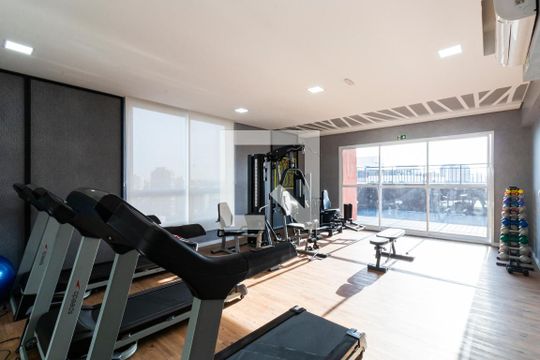 Área comum - Academia de apartamento para alugar com 1 quarto, 33m² em Vila Mariana, São Paulo
