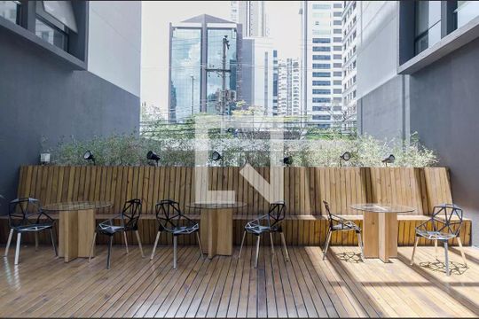 Área comum de apartamento para alugar com 1 quarto, 70m² em Cidade Monções, São Paulo